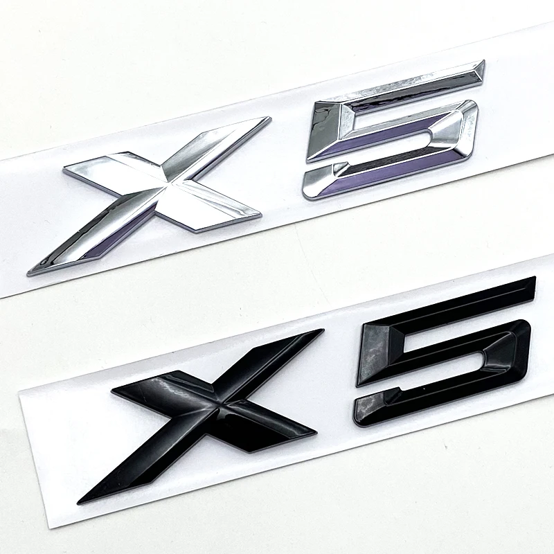 لسيارات BMW X 5 E70 ‎ إ53 ‎ F15 X5 رسالة جذع شعار الخلفية شارة ملصق لاصق لامع ورائع أسود العلامة التجارية الجديدة والعالية الجودة