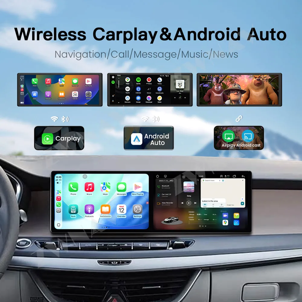 CarPlay Car Radio 20.1inch Touch Screen For Geely Jiaji/Maple 80V 2017-2022 Android15 GPS Navigation Multimedia Player Head Unit