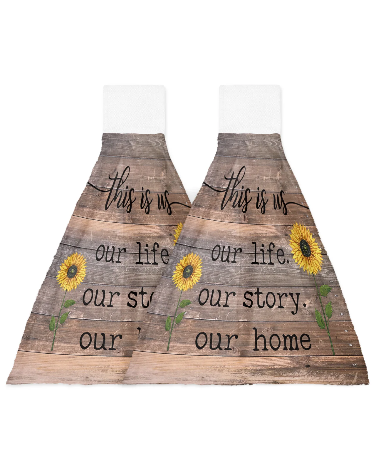 Country Farm Flower Sunflower Kitchen Hand Towel Strong absorbent Towel Washing Room Handkerchief Towel