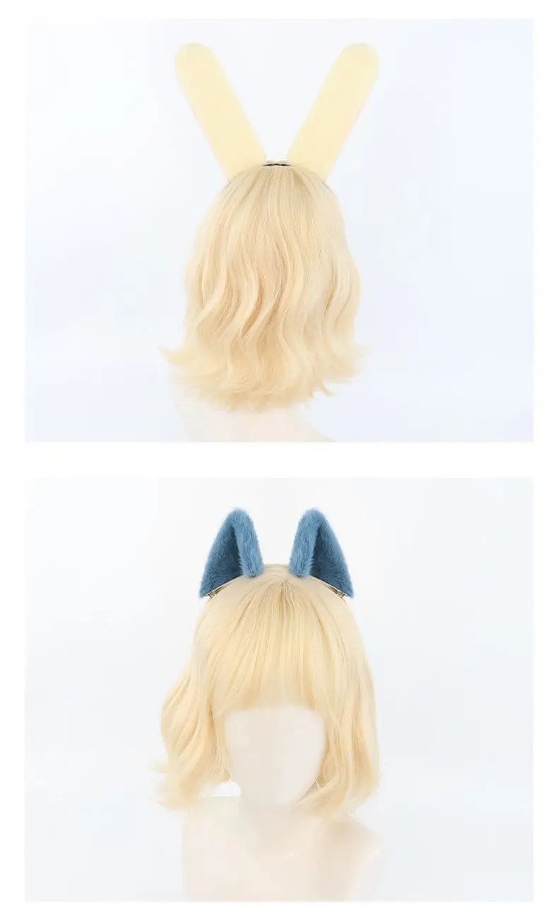Y2K Cosplay Anime Chiikawa Usagi Momonga Rabbit Ear Headband Soft Hair Accessory Cute Fluffy Hair Hoop Women Girls Daily Party