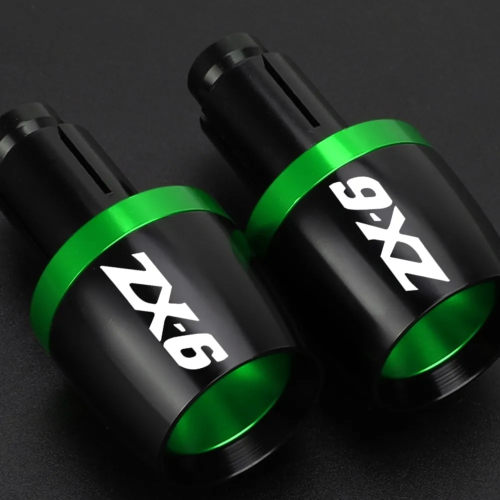 CNC Bar Ends For KAWASAKI ZX6 ZX7 ZX9 ZX10R ZX14R ZX636R ZX 1100 1400 Motorcycle Handlebar Grips Ends Handle Bar Cap End Plug