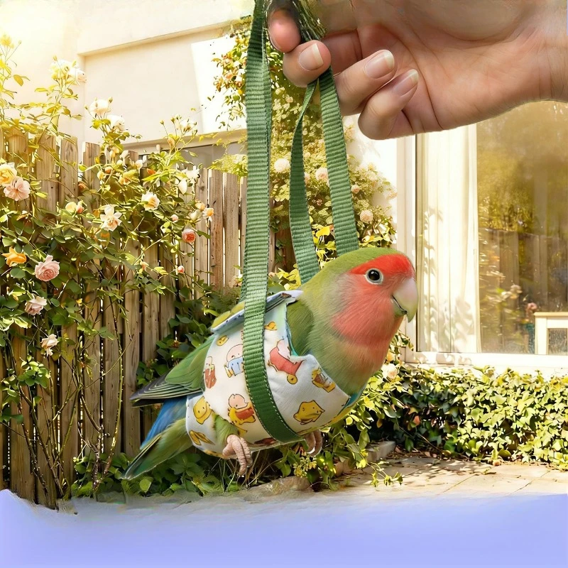 La Nueva Bolsa de Transporte para Aves Parrot, Modelo Tiger Skin Cockatiel Peony, Es Imprescindible para Viajes y Actividades al Aire Libre