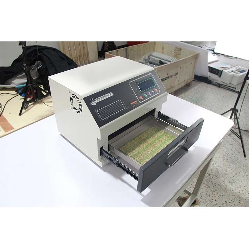 เตาอบรีโฟลว์แบบลิ้นชักซีรีส์ ZB, เครื่องบัดกรีแบบหมุนเวียนลมร้อน, เตาอบรีโฟลว์แบบตั้งโต๊ะสำหรับประกอบแผงวงจรพิมพ์