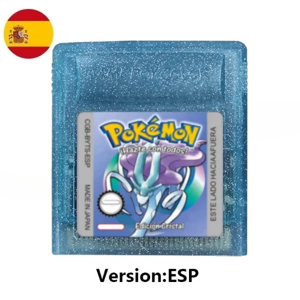 HOT USA ESP FRA GBC Pokémon Cartridge Bundle Red/Blue/Crystal/Gold/Silver/Yellow/Green Multilingual Card Pokémon Game Card image 3