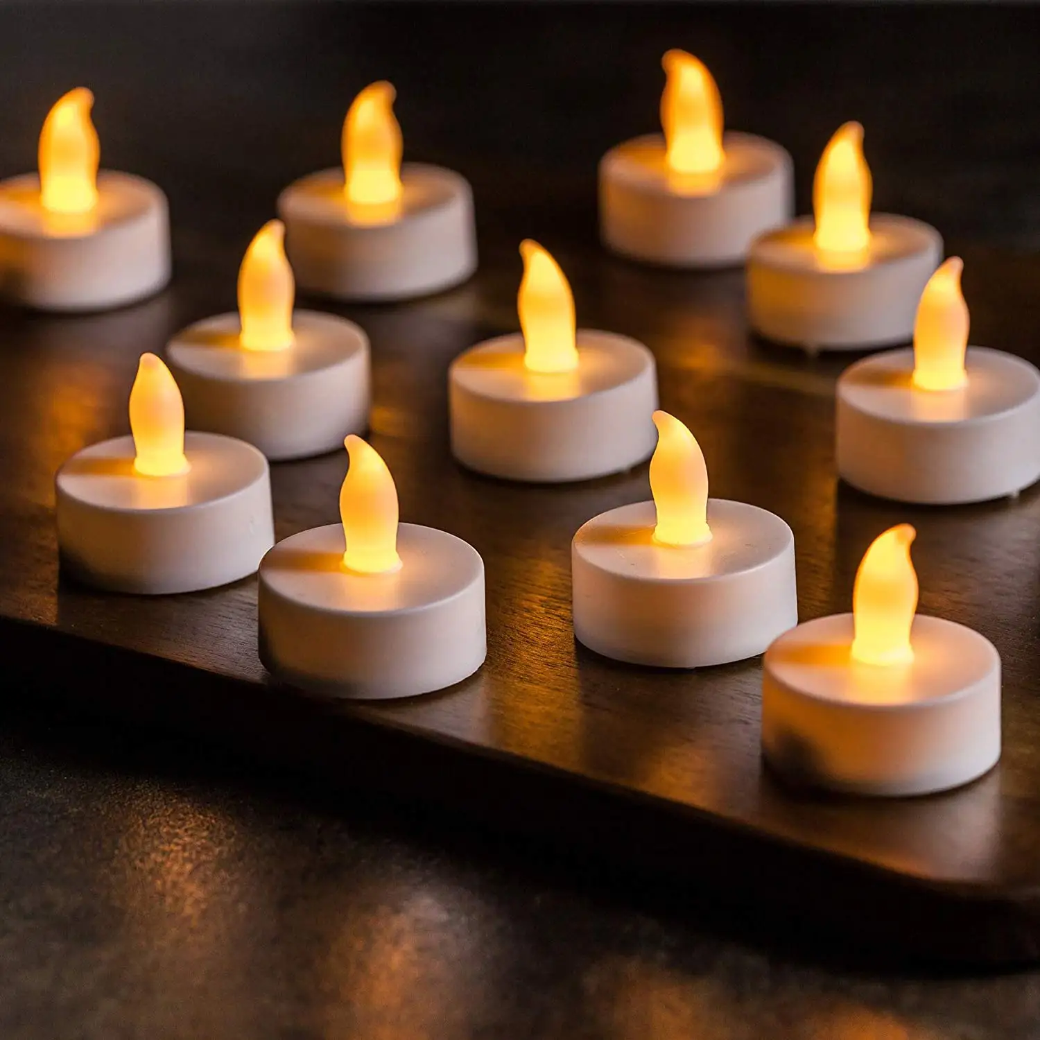 

12pcs Flameless LED Tea Lights Operated Unscented Realistic and Bright Lamp for Birthday Festival Celebration (