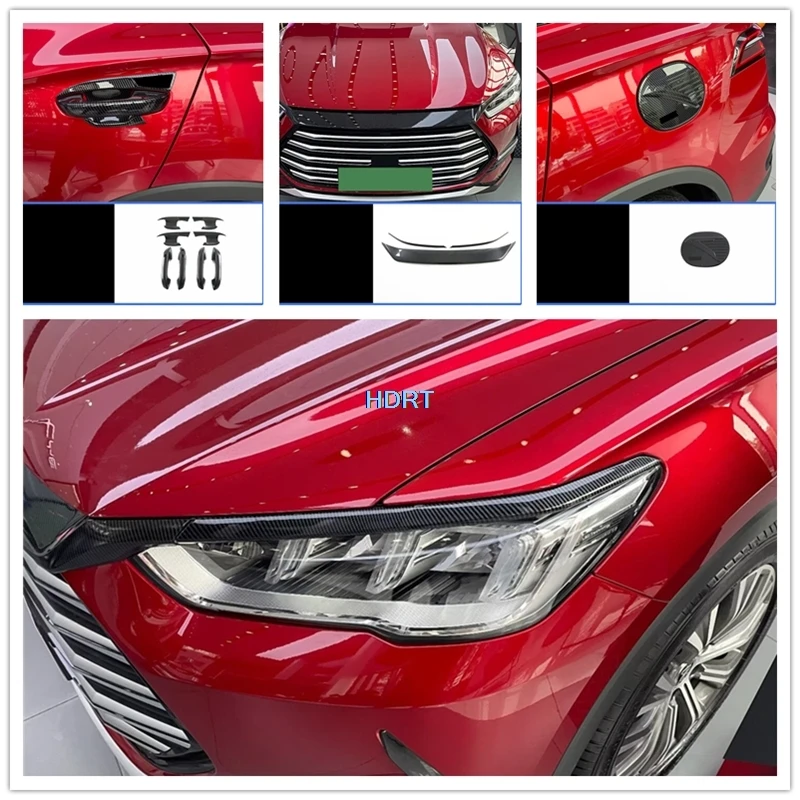 

Для BYD Song Pro DM-i 2022 + аксессуары для стайлинга автомобилей, передняя гоночная решетка, молдинг, крышка топливного бака, дверная ручка, крышка чаши для ворот Fraem