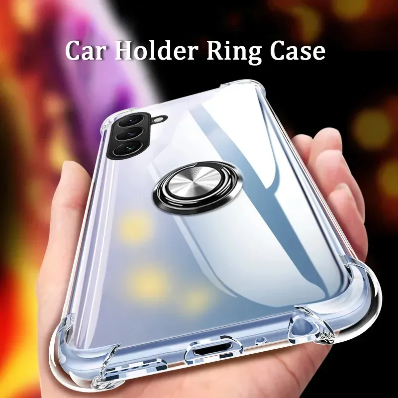 Case For Samsung Galaxy S26 FE Plus Ultra With Ring Original Clear Airbag Cover For Samsung Galaxy S26 FE Plus Ultra Shell