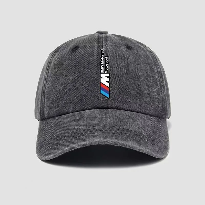 For BMW M Power Baseball Caps Vintage Unisex Cotton Sport Solid Washed Denim Hat Outdoor Sunshade Cap Women Men Car Accessories