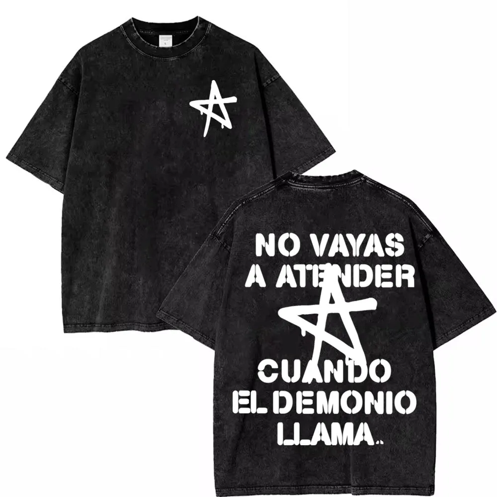 

Lali Esposito No Vayas a Atender Dani El Demonio Llama Рубашка Oversize Snow Washed Футболка Летняя хлопковая рубашка для девочек