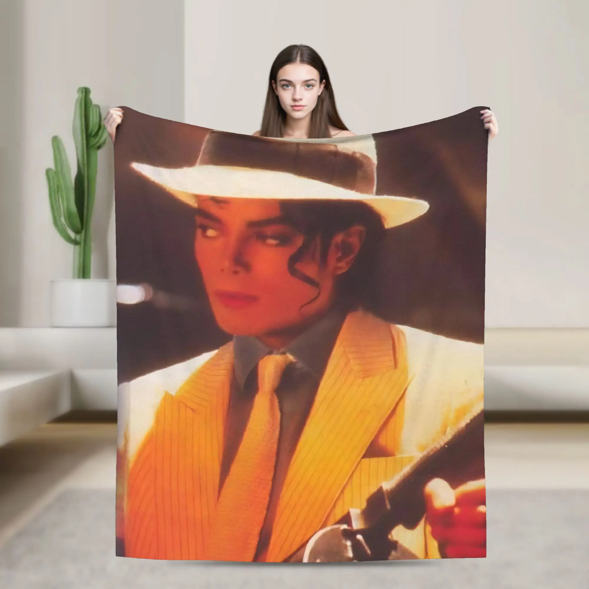 MJ Michaels Jacksons Blankets Fleece Spring Music Idol 90s Multi-function Ultra-Soft Throw Blanket for Bedding Office Rug Piece