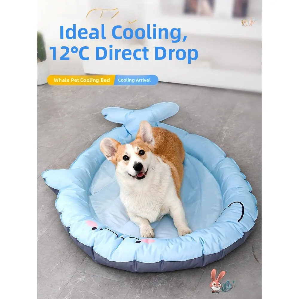 

Летний охлаждающий коврик для собак, ледяная подстилка для маленьких пород, таких как бишон и корги, охлаждающий коврик-лежанка, ледяная пещера, аксессуары для животных