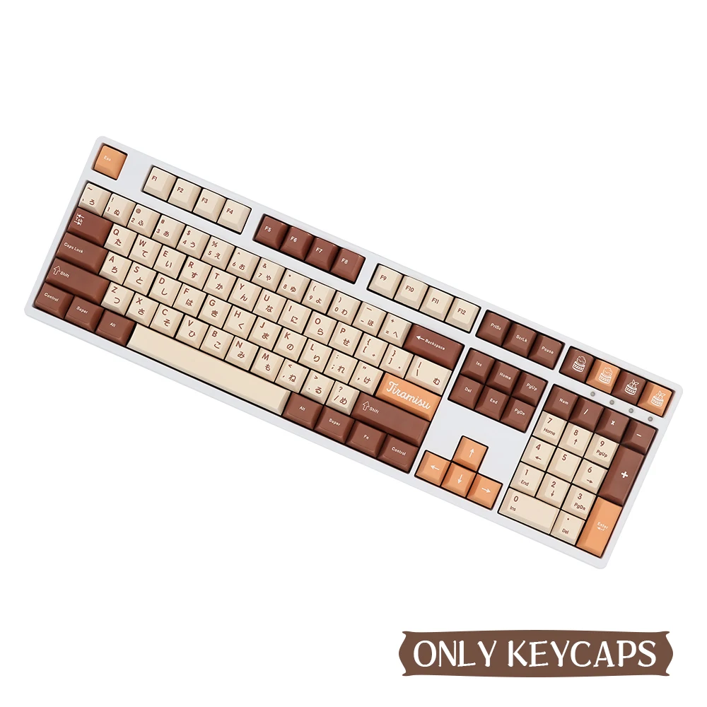 Imagem -05 - Cherry Perfil Keycaps para Teclado Mecânico Tiramisu Keycaps Pbt Sublimação Dye Gmk mx Switch 64 68 84 87 104 Chaves