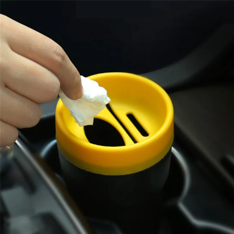 

Trending Multifunctional Car Storage Bucket Car Trash Can Coin Box Tissue Box Card Inserter Car In