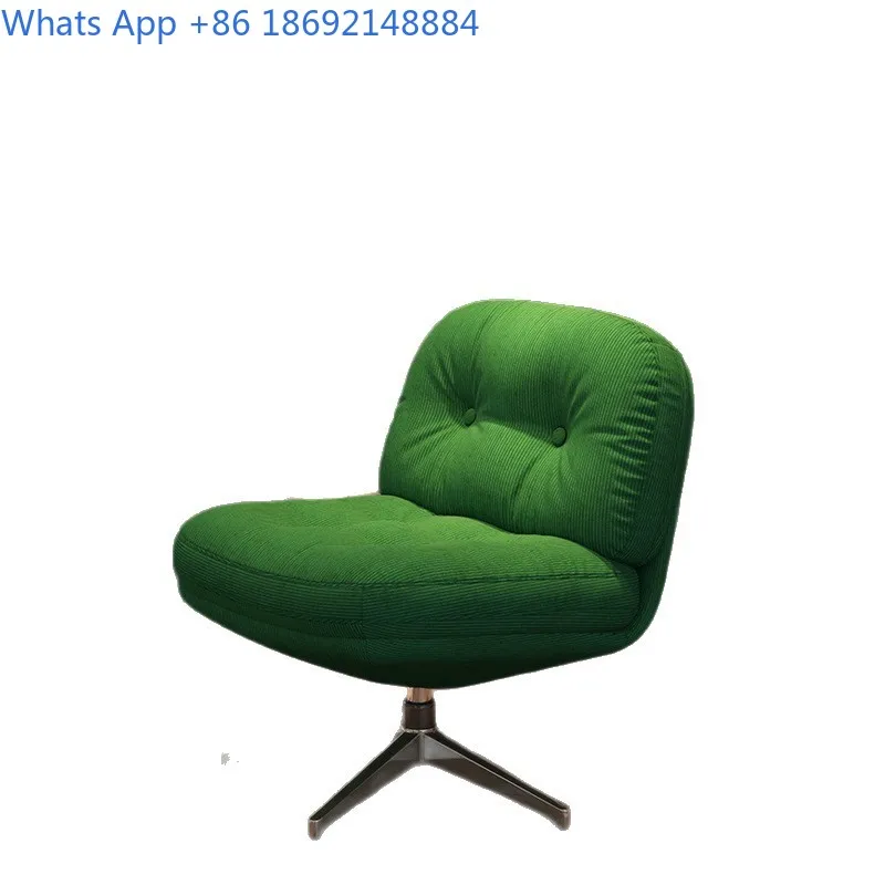Single Sofa Chair for Balcony Living Room Green Vintage Style Lounger