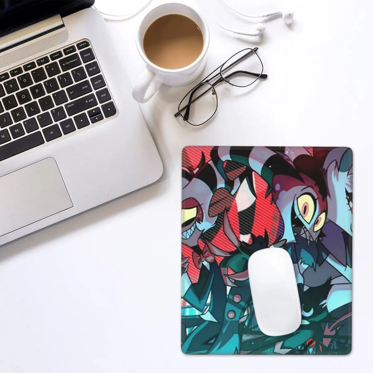 Loona Collage Helluva Boss Anime Mouse Pad Gamer PC Laptop Mats Keyboard Carpet Computer Gaming Desk Mat 7x9 in 22x18 cm