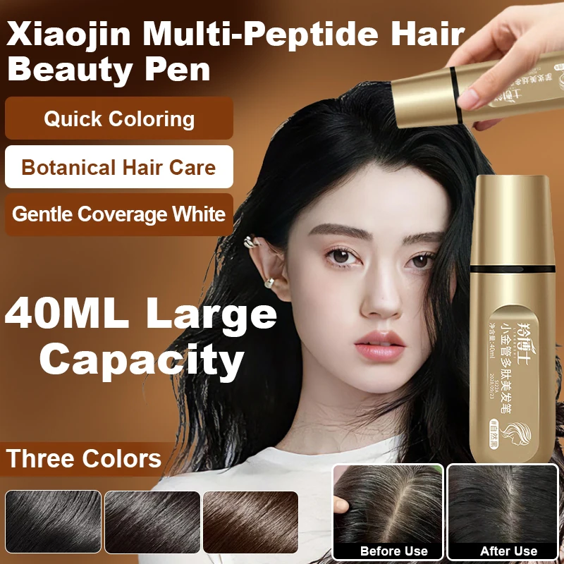 

Disposable Hair Touch Up Pen Quick Coloring Gray Hair Cover Gentle Instant Hair Color Stick Temporary Hair Dye for Men Women