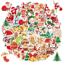 10/50/100pcs New Year Merry Christmas Stickers Deer Santa Claus Snowman Children Gift Decal Skateboard Suitcase Sticker for Kids