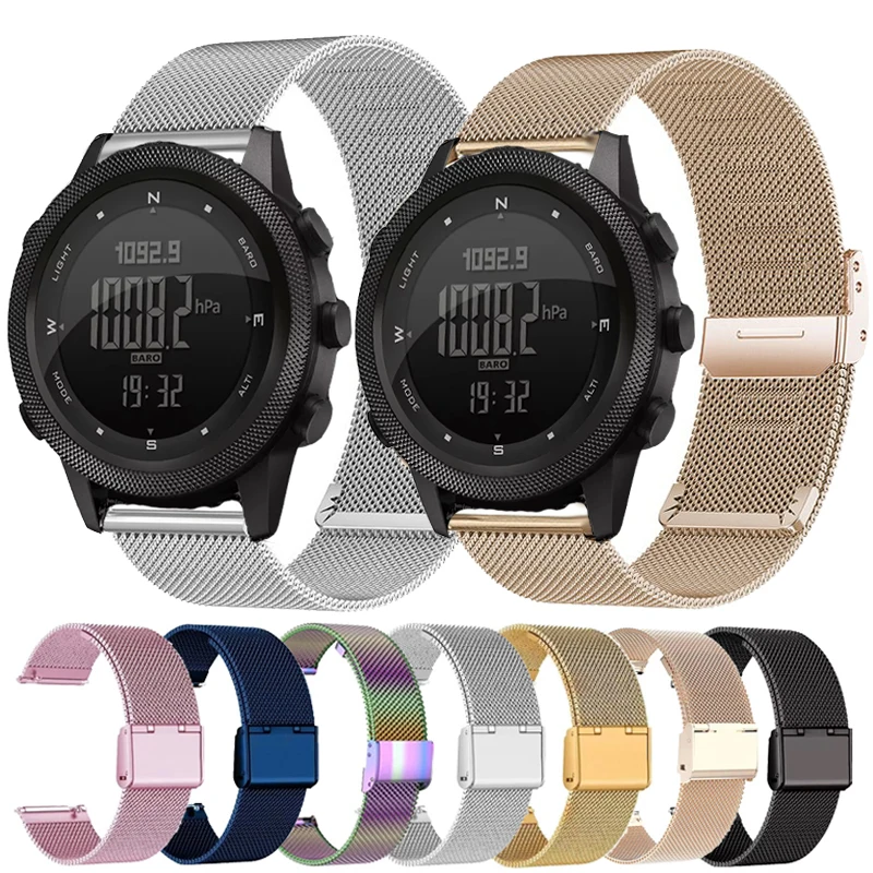 22mm Mesh Milanese Loop Für NORTH EDGE APACHE-46 Smartwatch Edelstahl Armband Für NORTH EDGE APACHE-46 Armband Armband