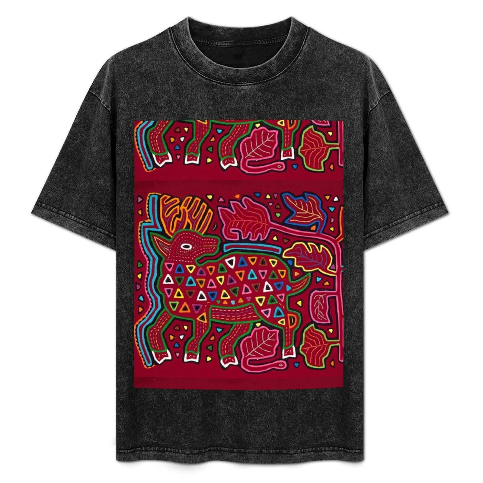 Camiseta Mola de Panama, Camisa de Trabajo de Manga Corta