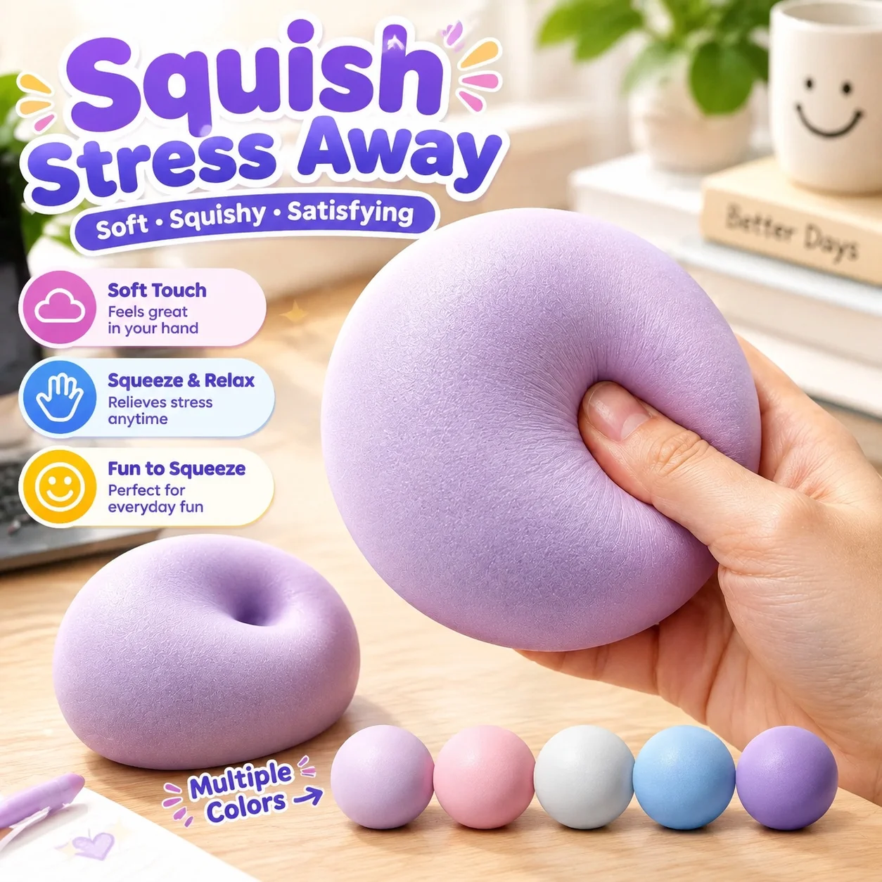 Super Wet Soft Sticky Mud Feel Taro Bun Muscle Weakness Slow Rebound Stress Relief Vent Squishy Squeeze Sensory Toy Fidget Toy