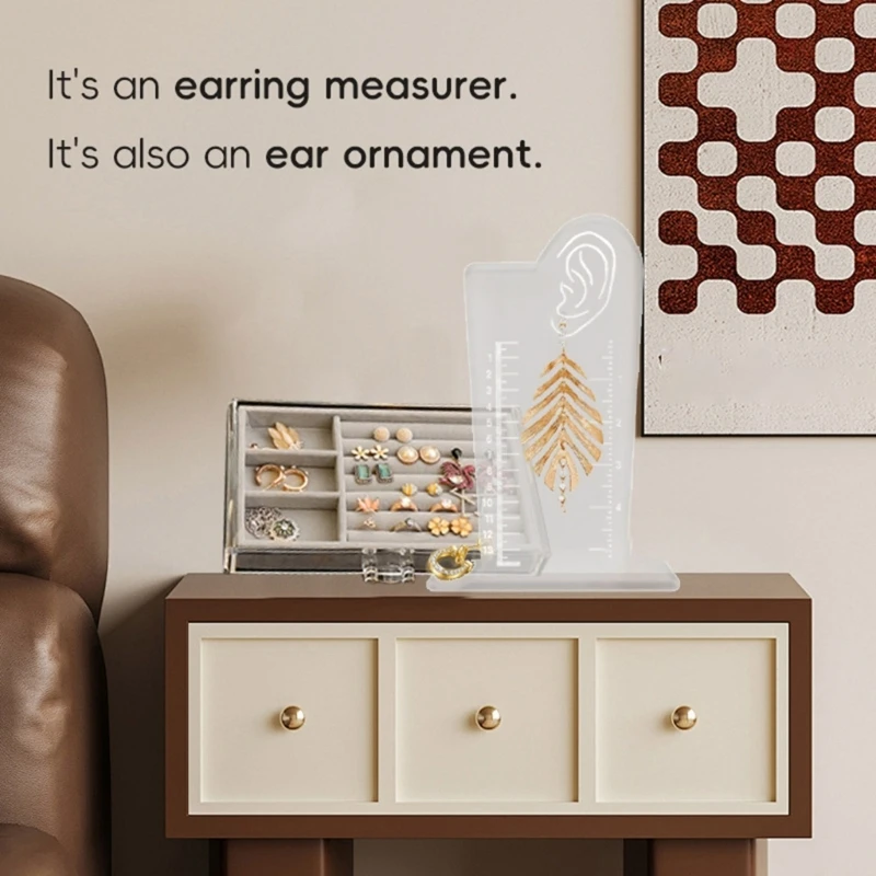 Sturdy Earring Measurement Stands Elegant Earring Stand Holder Board With Measurement For Artisans And Sellers C1FC