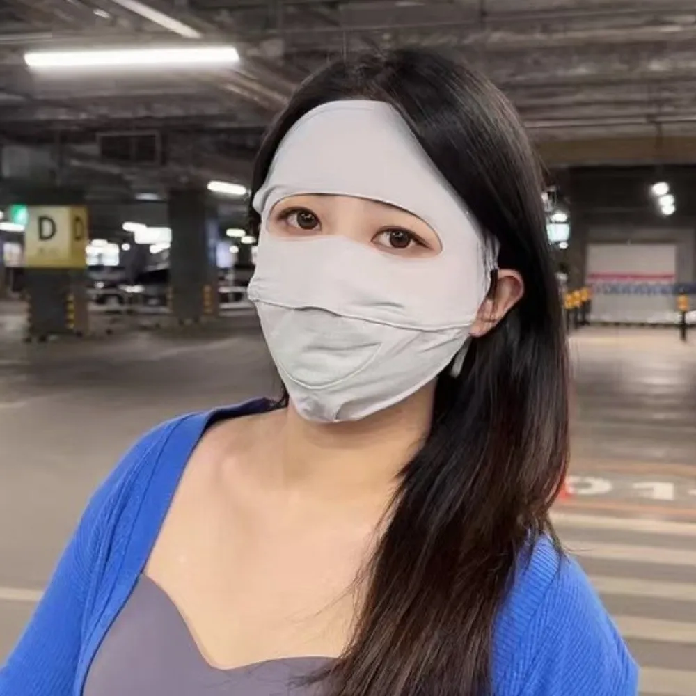 

Drinkable Water Design Full-face Sunscreen Mask Breathable Moisture-wicking UV-resistant Face Mask Adjustable Face Bikini