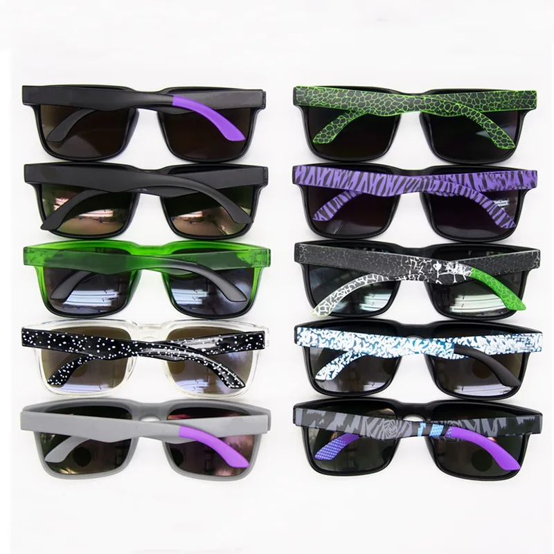 Casual Eyewear Sport Sunglasses Shine Skateboard Fashion Reflective Outdoor All-Match Retro Travel Beach Crack Glasses Men Lady