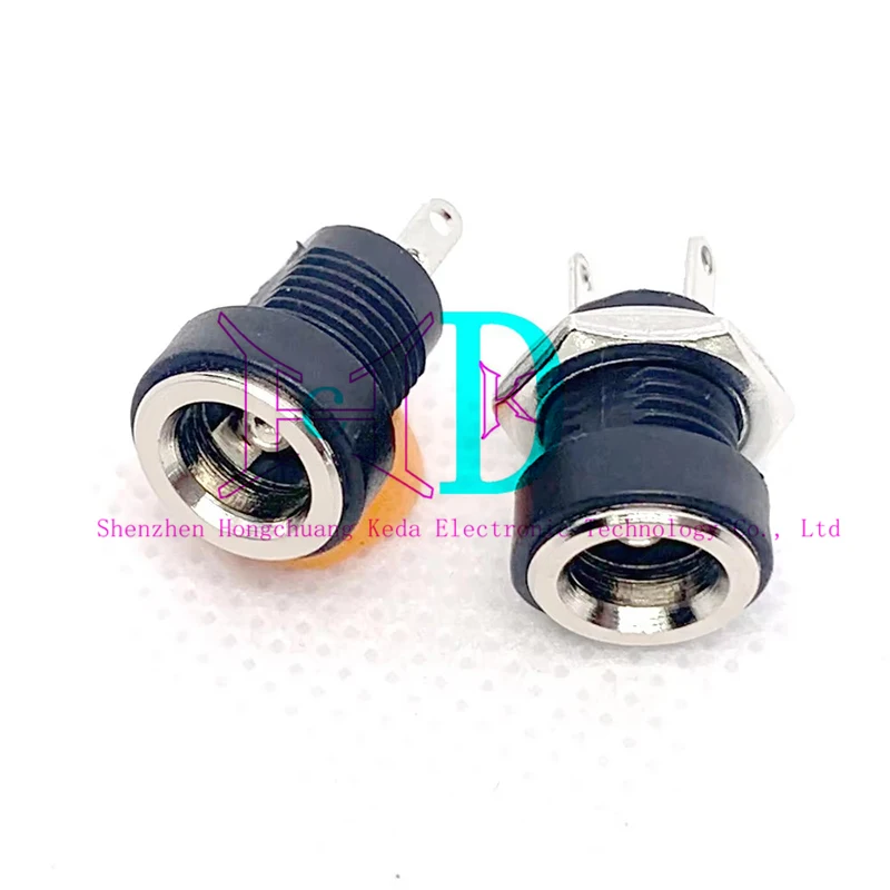 5pcs DC022B 5.5x2.1mm DC Power Jack Supply Socket Connector DC Female 2 Terminal 2 pin Panel Mount Connector Plug Adapter 5521