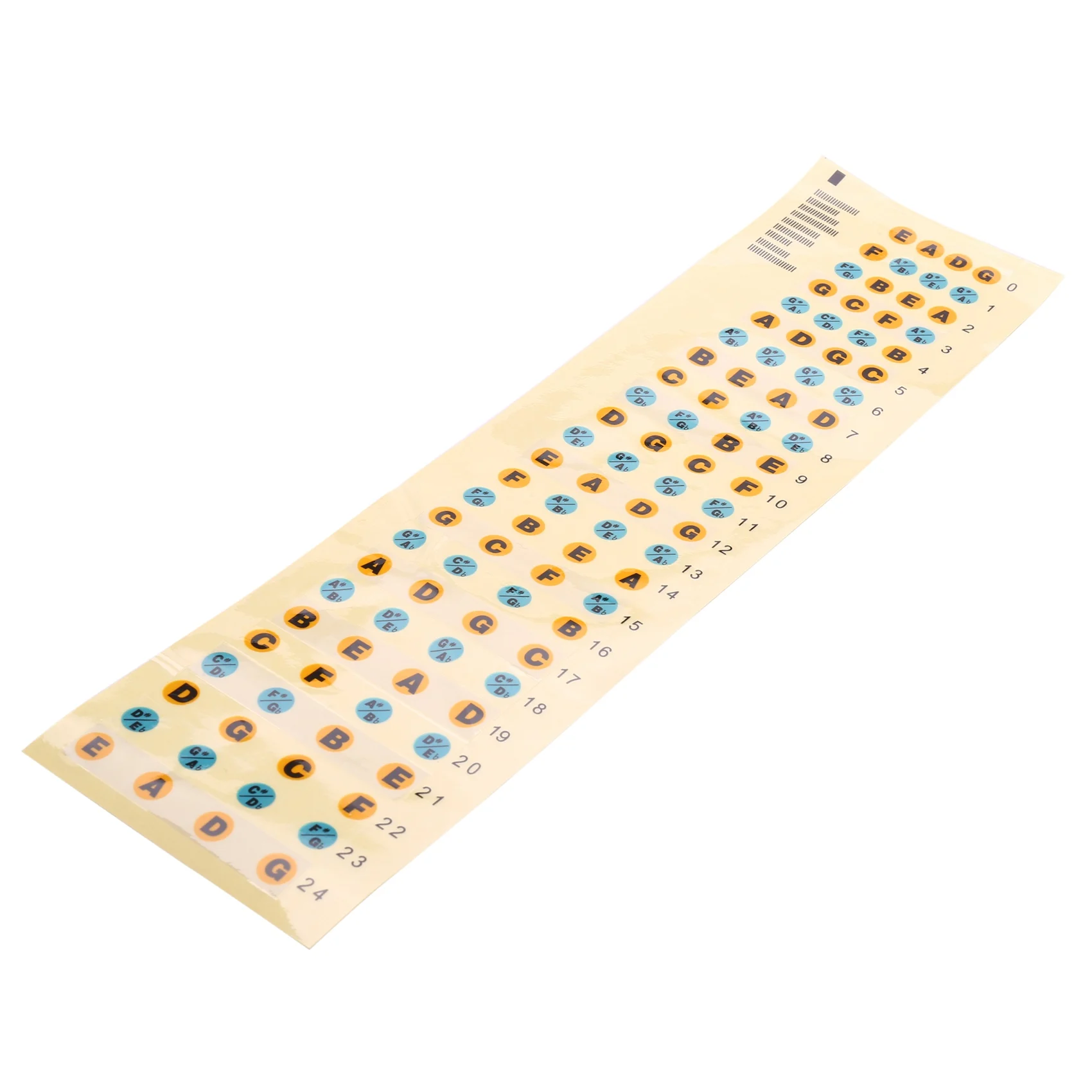 Decalques de nota de fretboard de guitarra, adesivo de mapa de trastes de dedo para iniciantes, prática de estudante, ajuste de guitarra baixo de 4 cordas (baixo-rico