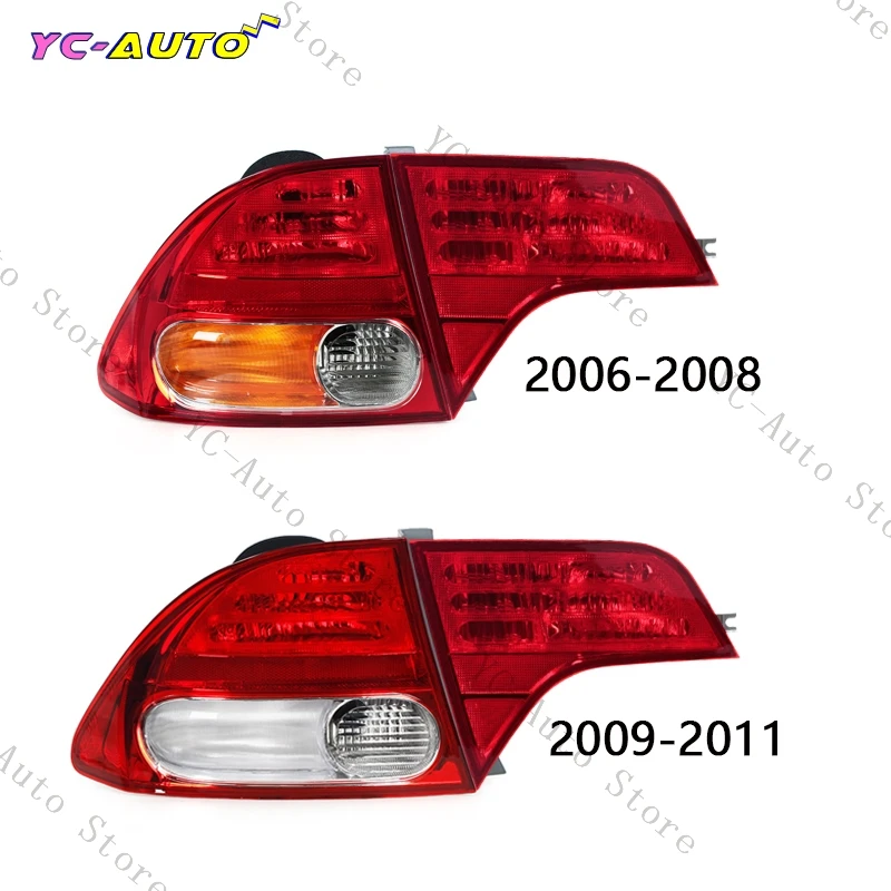 

HO2818138 HO2819138 Rear Bumper Tail Llight Brake Turn Signal Car Accessories No Bulbs For Honda Civic 8th 2006-2011