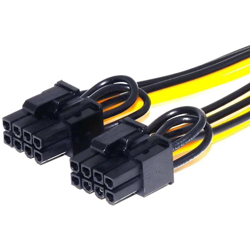 5 Pcs PCI-E 6-Pin To Dual 6+2-Pin (6-Pin/8-Pin) Power Splitter Cable Graphics Card PCIE PCI Express 6Pin To Dual 8Pin