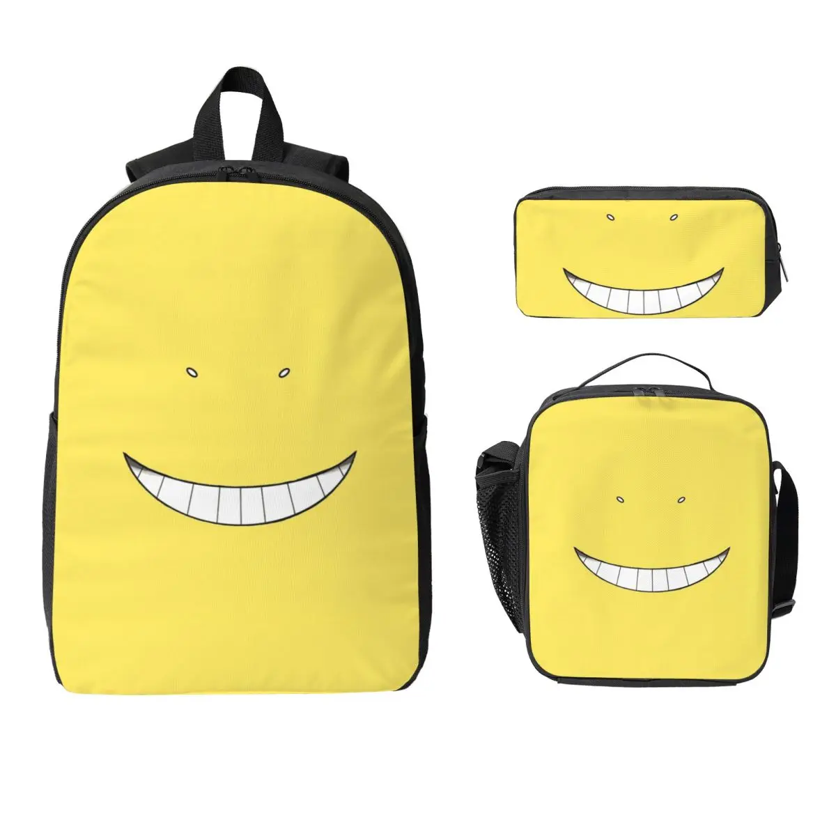 

Assassination Classroom Anime Backpack Boys Girls BookBag School Bag Computer Shoulder Bags 3ps Insulated Lunch Bag Pencil Case