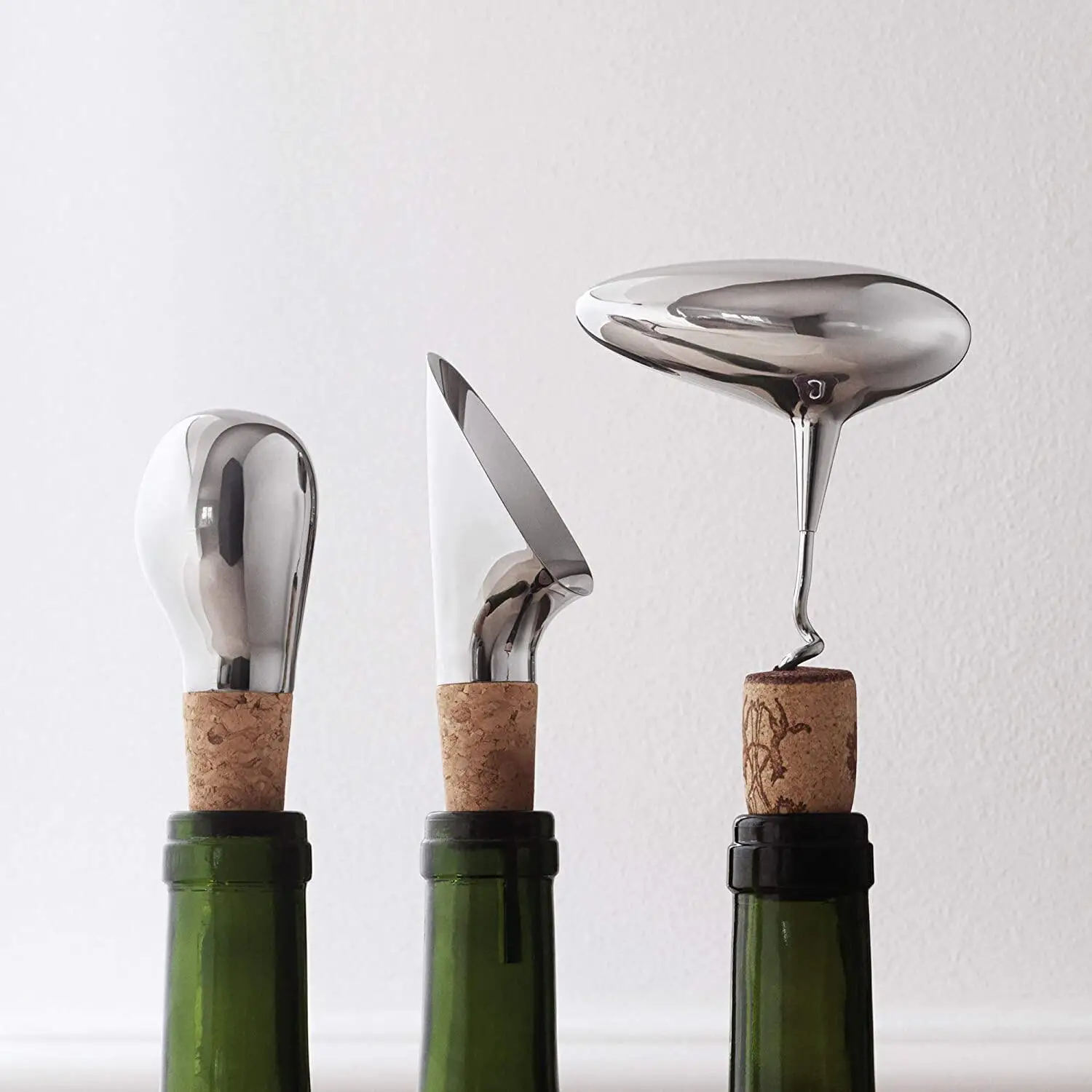 Cork cork opener, wine stopper pour device Note