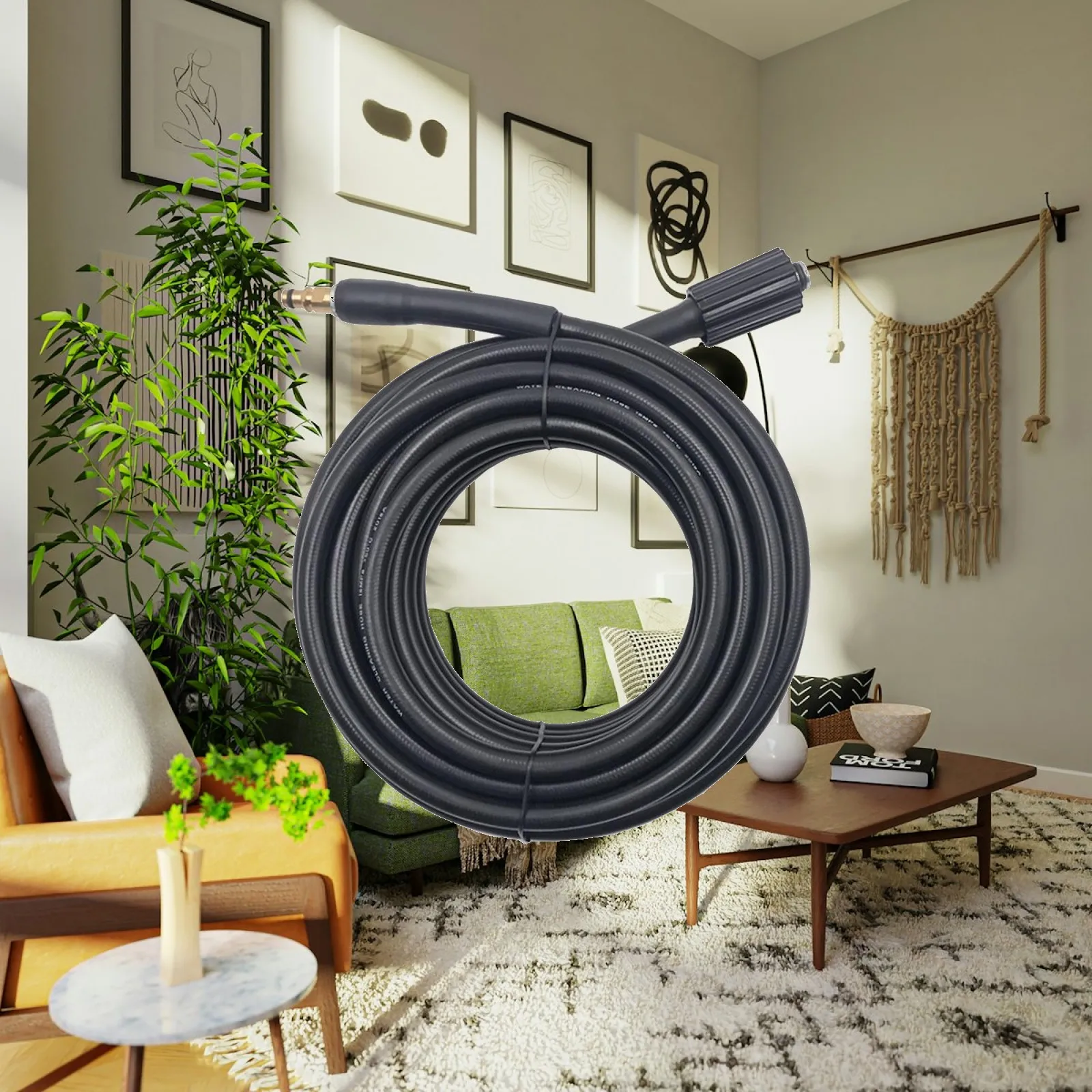 High Pressure Cleaner Hose Neoprene Pressure Washer Hose 6m M22x1.5 for K2 K7 Jet Wash Car Cleaning