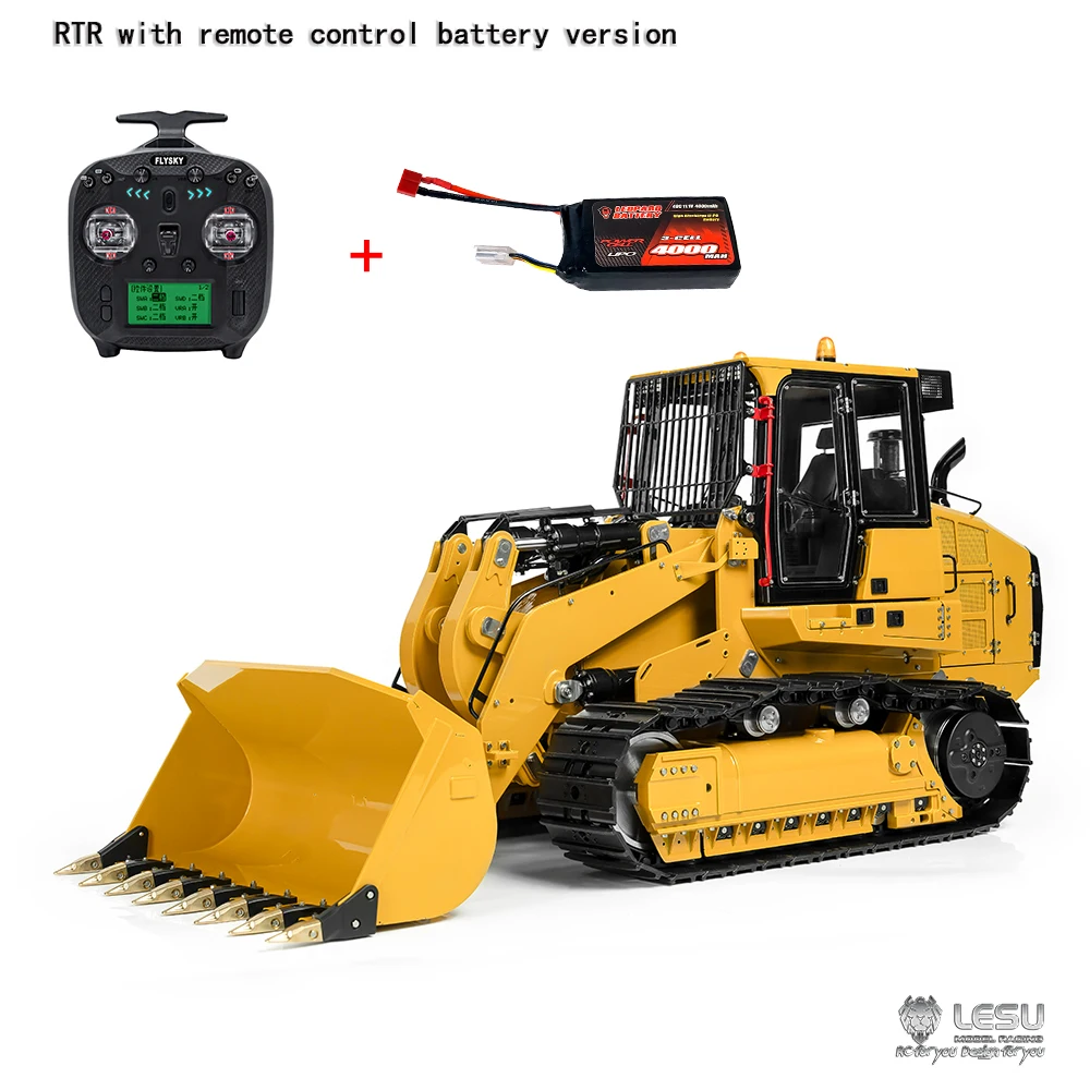 LESU 1/14 973K Standard Crawler Loader Full Metal Engineering Machinery Hydraulic Remote Control Toy Model