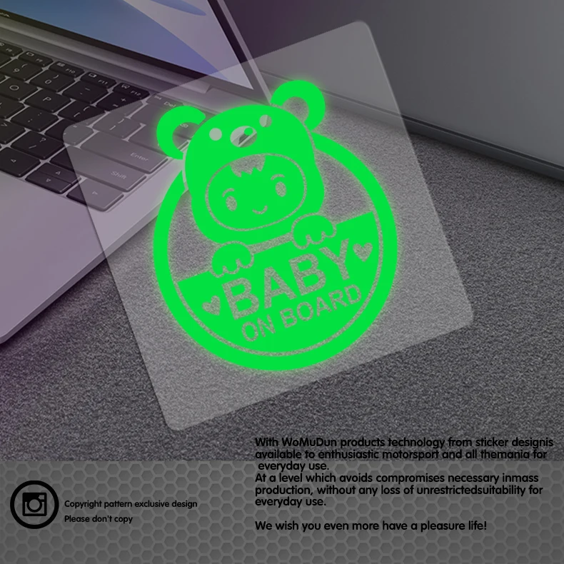 

Baby On Board Sign Car Window Bumper Decal Sticker Reflective Car Stickers Cute Cartoon Stickers Car Accessories