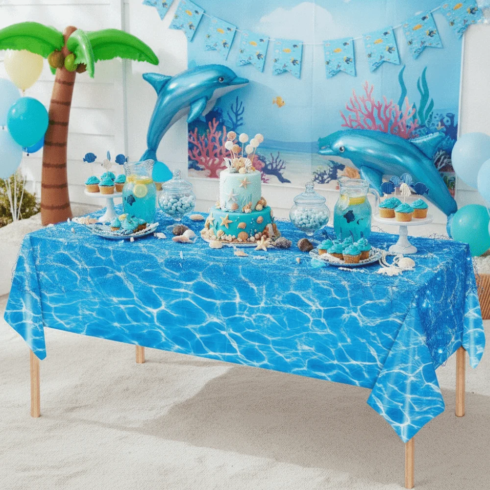 Table Cloth Disposable - 3PCS Toalha de Mesa Descartável Plástica