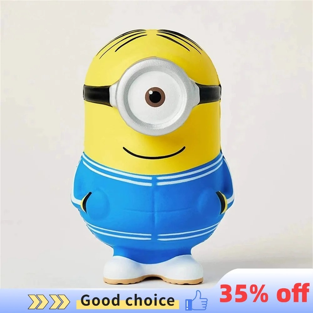 MASDI Squeeze Toy Despicable Me Minions Training Suit Kevin Bob Stuart PU Slow Rebound Toys 5in Cute Doll Decompression Gift