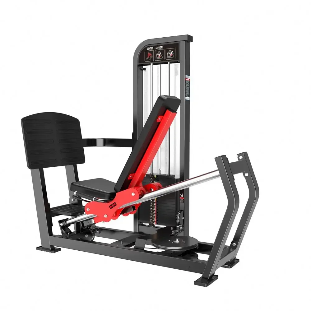 Pin Load Selection Machine, Commercial Gym Equipment Seated Leg Press With Weight Stack Pin Load Selection Machines