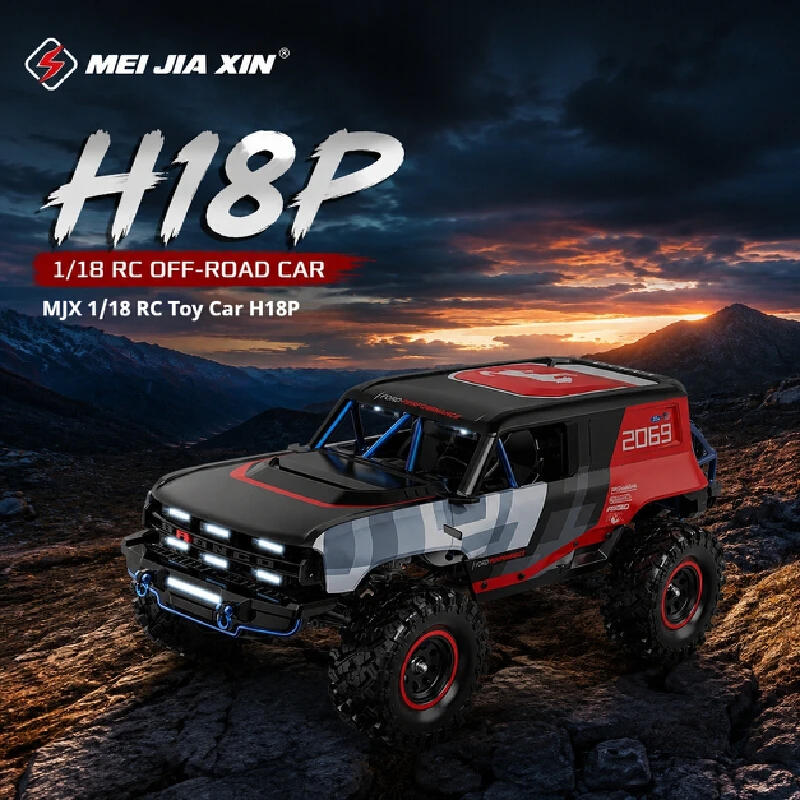 New MJX H18P 1:18 Scale Ford Bronco Brushless 4wd Remote Control Off Road Climbing Crawler All Terrain Vehicle
