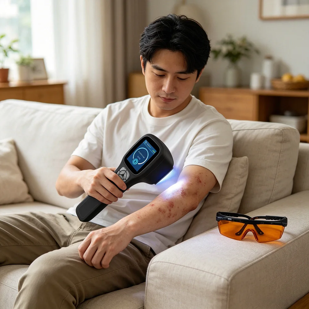 

GOVW 308nm 49 Diodes Narrowband Phototherapy Device Ultraviolet Light Treatment Skin Disease Home UV Portable Therapy Lamp