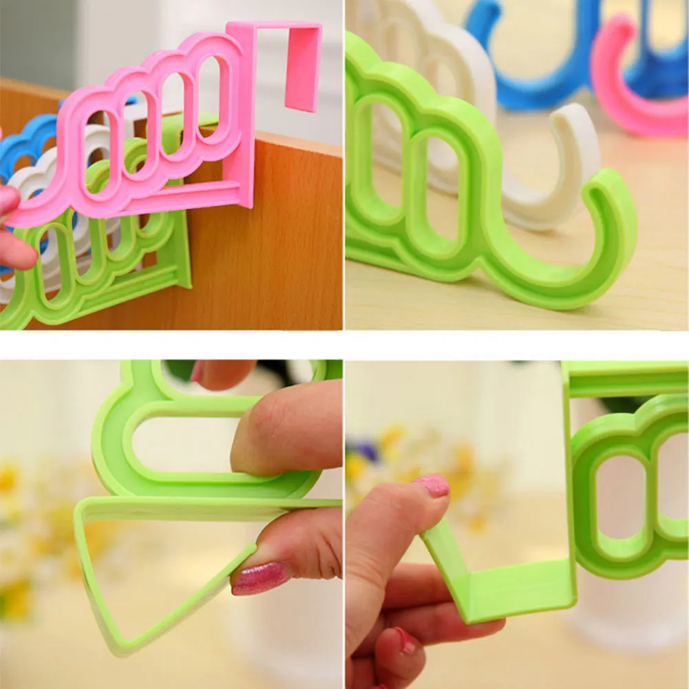 4pcs/set Multi-function Clothes Hooks Household Bedroom Door Clothes Hanger Drying Rack Bathroom Door Towel Storage Holder