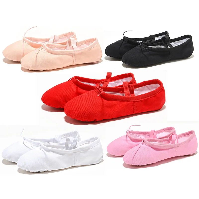 flat head slippers for kids, soft ballet slippers, belly dance shoes, yoga, gym, black and white, women and men