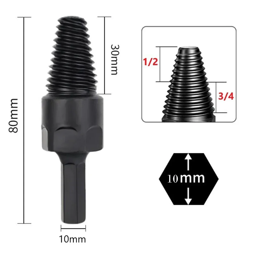 2pcs 4/6point Pipe Broken Screw Extractor Screw Remover Hex Shank Impact-driver Extractor Tool Set For Home Repair Maintenance
