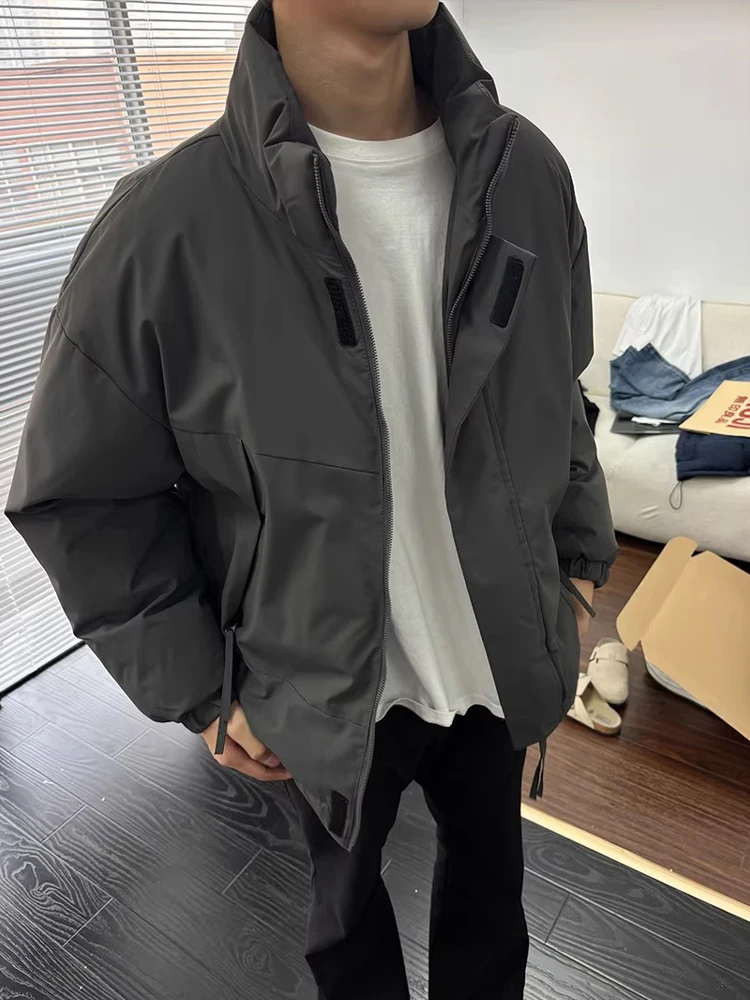 معطف قطني من American Sle Pilot Jaet للرجال والنساء بياقة واقفة وأورتي خبز شتاء دافئ وسحاب للإغلاق لون نقي #4