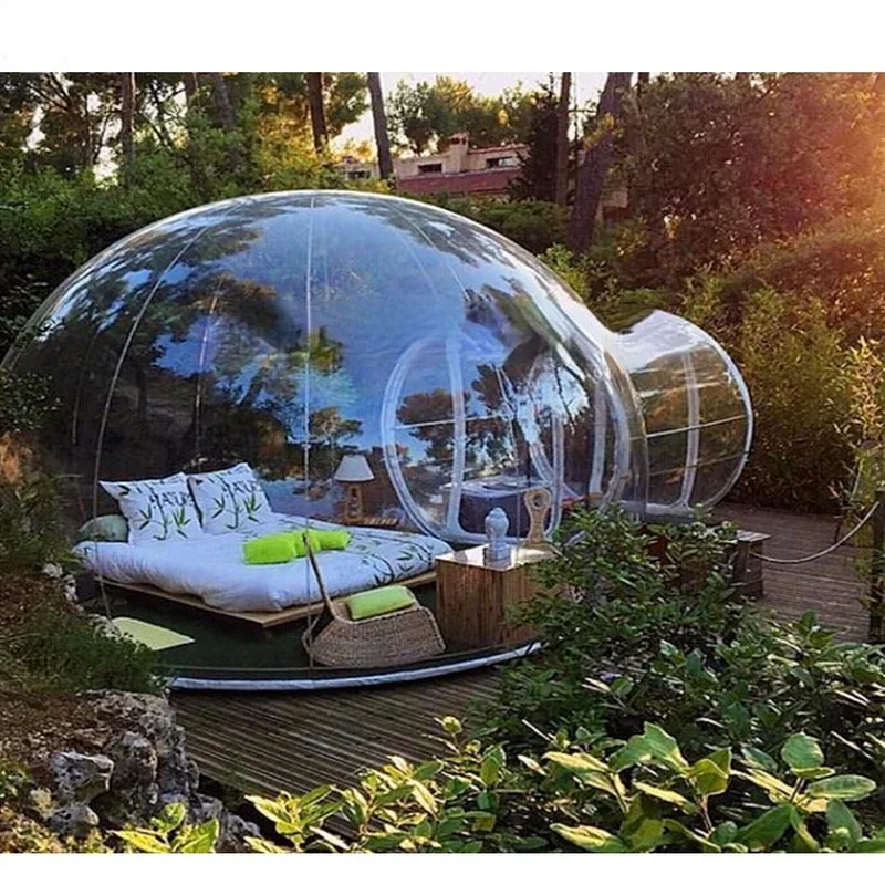 

Недорогая прозрачная надувная палатка-пузырь для кемпинга под звездами