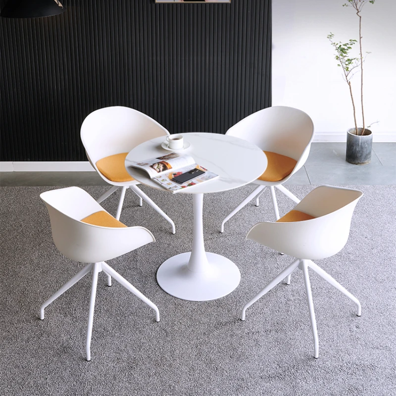 

Modern simple rock board talks about table and chair combination leisure reception visitor tea shop table and chair balcony