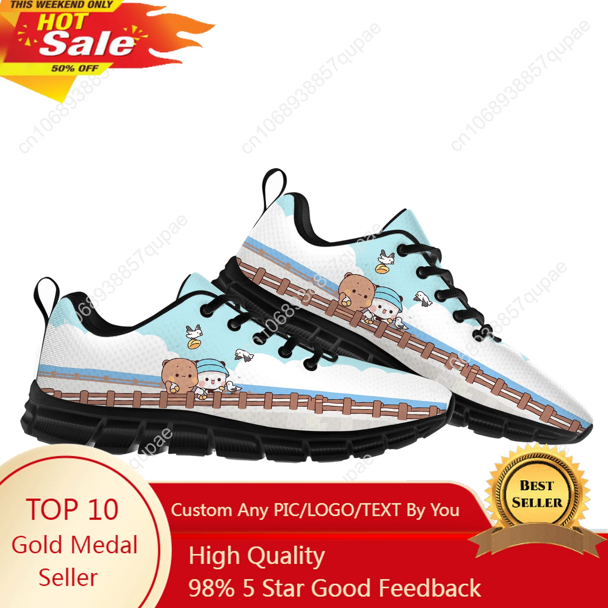 Animación de dibujos animados B-Bubu Dudu zapatos deportivos para hombre y mujer zapatillas de deporte para adolescentes zapatillas de senderismo informales ligeras zapatos construidos personalizados