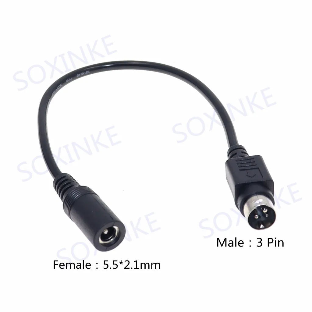 Female 5.5*2.5mm to male 4-Pin / 3-Pin Cable Lead For SATO TG-5011-19V-ES Just a 4-Pin / 3-Pin cable For TV LCD VCR power supply