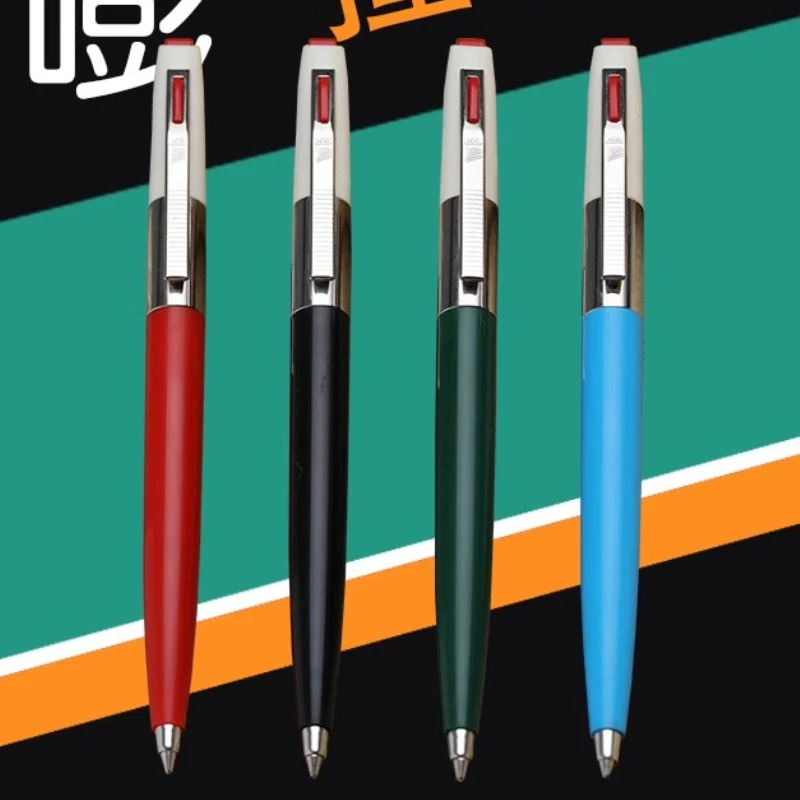 

Hungarian Stationery ICO Retro Clash Ballpoint Pen Push Action Ballpoint Pen Writing Black 0.7mm Gel Pens School Student Writing